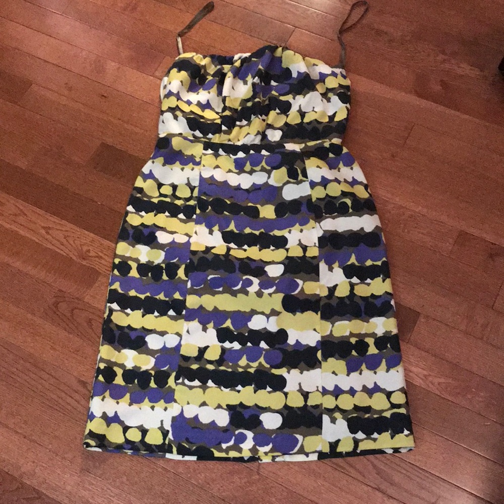 THE LIMITED STRAPLESS SILK DRESS